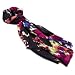 Collection XIIX Women's Floral Zig Zag Scarf, Black Bright, One Size