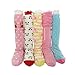 KF Baby Girl Cozy Soft Knee High Socks [Set of 5 Pairs]