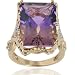 Bolivian Ametrine & Diamond 14K Gold Ring by Designer MICHAEL VALITUTTI