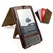 Tuff-Luv Spark Saddle leather hide case cover & Stand for Amazon Kindle Keyboard / Kindle 3 - Brown