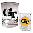 Georgia Tech Yellowjackets NCAA Rocks Glass And Shot Glass Set by Great American Products