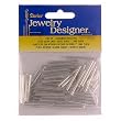 Glass Bugle Beads, 1 Inch Silver Lined, Silver (Pack of 1)