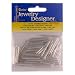 Glass Bugle Beads, 1 Inch Silver Lined, Silver (Pack of 1)