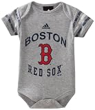 MLB Newborn Boston Red Sox S/S Foldover Neck Creeper (Heather Grey, 0-3mos)