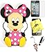 Bukit Cell Case Bundle - 5 Items: Pink 3D Cute Minnie MouseSilicone Case for iPod Touch 4 4G 4th + BUKIT CELL Cloth + Minnie Figure Stylus Touch Pen + Screen Protector + Metallic Stylus Touch Pen