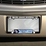 MLB Tampa Bay Rays Black Plastic License Plate Frame