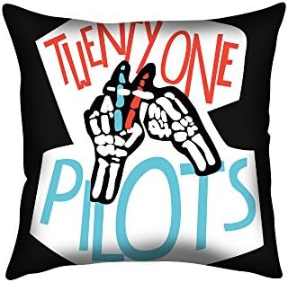 Twenty One Pilots Custom Zippered Throw Pillow Cases 18x18 (Twin Sides)