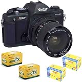 Vivitar V3800N 35mm SLR Camera w/ 28-70mm Lens Plus Kodak Tri-X 400 TX 135-36 Black & White Film and 35mm Print Film Gold 400 135-36 (IMP) Bundle