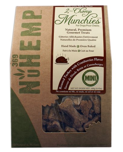 Childrens Toyshop  Pet Supplies : NuHemp 2-Chomp Munchies Roasted Turkey with Cranberries Flavor 14 Ounce