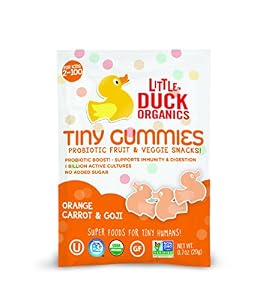 Amazon.com : Little Duck Organics Tiny Gummies Probiotic Fruit and ...