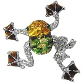 Silver Tone Tree Frog Animal Pin Brooch