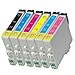 6 Pack Ink Cartridges for Artisan 600,Artisan 700, Artisan 710, Artisan 800 , Artisan 810 (Compatible T098 - T0981 Bk, C, M, Y, Lc, Lm)