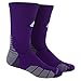 adidas Unisex-US Traxion Menace Crew Football & Basketball Sock (1-Pair), Collegiate Purple/White/Light Onix/Onix, 9.5-12