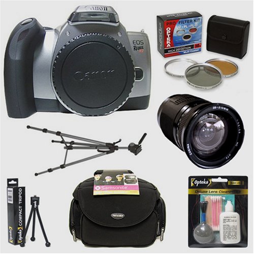Photo: Canon EOS Rebel K2 35mm SLR Autofocus Camera & Cosina 28 210mm IF f/4.2 6.5 Lens & Professional Accessory Kit