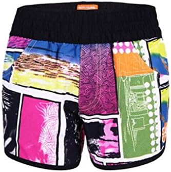 Sexy Women Swimsuit Sport Beach Shorts Swimwears Surf Boardshort (Large, Black-Pink)