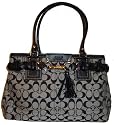 AUTHENTIC COACH HAMPTONS LARGE SIGNATURE BUSINESS SHOPPING CARRYALL HANDBAG 13068