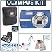 Olympus Stylus 840 Digital Blue Camera Kit, with 2 GB xD Picture Memory Card, Camera Bag, Table Top Tripod, EZ Digital Photography Guide Card, Spare LI- 42B Lithium-Ion Rechargeable Battery, Slinger Digital Memory Case(4), Professional Lens Cleaning Kit