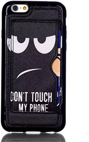 iPhone 6S Plus Case iPhone 6S Plus Bumper TPU Case,MOUSE Monster Don't Touch My Phone Pattern Ultra Slim PU Leather Kickstand Bumper Back Case Cover for Apple iPhone 6S Plus 5.5 inch
