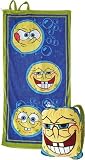 United Labels 0111110 - SpongeBob-Badehandtuch mit passendem Beutel 150 x 75 cm