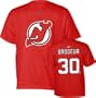 Martin Brodeur Red Reebok Name and Number New Jersey Devils T-Shirt
