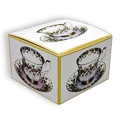 Teacups & Saucers - One Piece Gift Boxes (3" x 3" x 2")