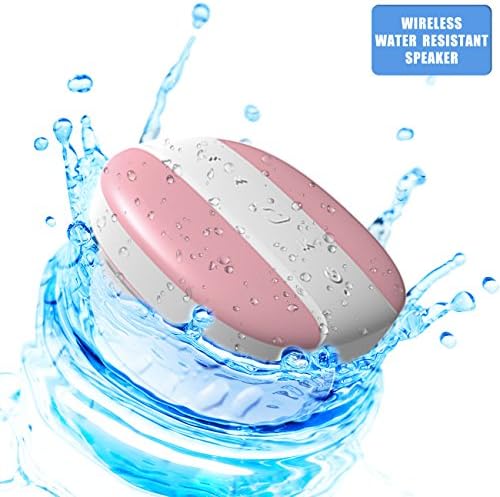 Miomix Portable Wireless Bluetooth 3.0 Shower Speaker Waterproof Speaker with Suction Cup for Bathroom, Boat or Outdoor by the Pool Built in Passive Riadator &amp; Micophone for Handsfree Calls(Pink)