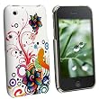 eForCity Premium Designer Hard Crystal LUXMO Snap-on Case Compatible With Apple� iPhone� 3G, 3GS - White Autumn Flower Rear