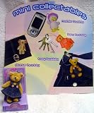 Mini Be Mine 3" Soft Teddy Bear In Denim Pinafore - Mobile, Key, Bag, Purse Buddy