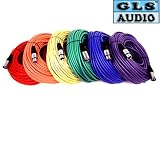 6 100'ft COLORED Microphone Cables Mic Mike GLS