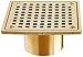 Jones Stephens D6094PB 4" Polished Brass Lacquer Coat Square Spud Strainer