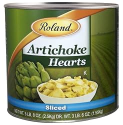 Roland Sliced Artichoke Hearts, 5.5-Pound Cans (Pack of 2)