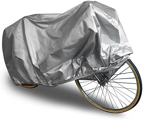 XXXL Motorcycle Motorbike Water Resistent Waterproof Rain UV Protective Breathable Motor Cover for Yamaha harley-davidson Outdoor Indoor Silver Extra Larger + storage bag Size: 265x105x125cm /104 X 41 X 49 Inch(L.W.H)-Silver