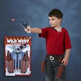 DELUXE WILD WILD WEST - WESTERN SHERIFF COWBOY TOY GUN PISTOL 6 Pc. SET
