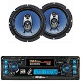 Pyle Vehicle Radio Player and Speaker Package for Home, Studio, Car, Van, Truck,...