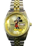 Classic Disney Mickey Watch With Date - Lady Size Mickey Watch Bracelet Link (2 Tone)