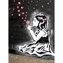 Banksy - GIRL BLOWS HEARTS - framed canvas art pri&hellip by IMAGENATION