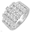 Ring With 0.50ctw Genuine Diamonds Well Made in 14K White Gold. Total item weight 6.0g (Size 7)