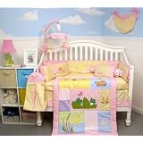 SoHo Twin Froggies Tale Baby Crib Nursery Bedding set 10 Pieces
