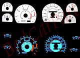 93-96 Mercury Cougar WHITE REVERSE GLOW EL GAUGES