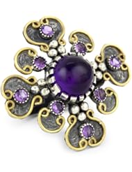 Stella Flame "Flora " 24K Amethyst Ring, Size 7