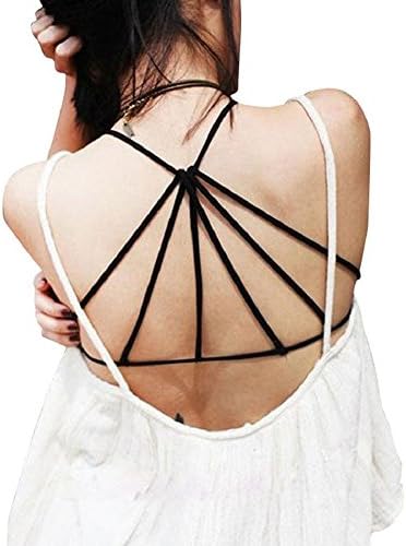 Sunnywell Women's Sexy Cross Strap Bustier Beach Tank Tops One Size Black
