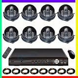 CCTV Surveillance Video System 1000GB HDD 8 Channel DVR Cameras Complete Security System with 8 Color Sharp CCD IR Day/Night Dome Cameras and 8x 60ft Siamese Cables and Power Adapter Unit included! Internet Access and Smartphone & 3G Mobile Phone Live View!