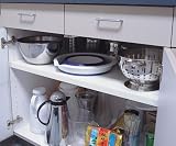 Progressive International 5 Quart Collapsible Bowl, Blue and White