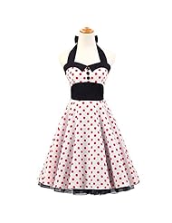 Vintage Cotton Polka Dot Print Bandage Dress/Evening Dress/Wedding Party Dress 
