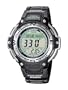 Casio - SGW-100-1VEF - Montre Acier - Quartz Digitale - Multifonctions - Boussole / Thermom�tre Chrono - 5 Alarmes - Timer - Sport - Etanche 20ATM - Bracelet Caoutchouc Noir
