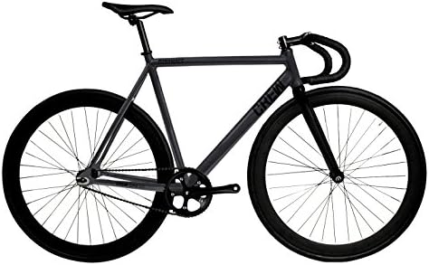 Crew Bike Co District Fixed Gear Single-Speed Fixie Track Bike, Gunmetal, 52cm