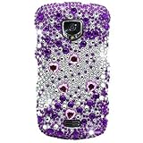 Hard Snap on case With PURPLE SILVER Bling Bling Full Diamonds Desing Facep ....