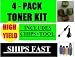 HP 1600, 2600 4 PACK TONER KIT for Color Laserjet 1600, 2600, 2600N, 2605, 2605DN, 2605DTN, For Cartridges Q6000A, Q6001A, Q6002A, Q6003A Includes RESET CHIPS & TOOL