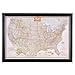 Push Pin Travel Maps - Executive US - Black Frame Framed Pin Map for Tracking Your Travels - 27.5