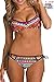 Yonala Womens Printed Push up Padded Bra Halter Raceback Beach Swimsuit Beachwear,Multicolor,Large